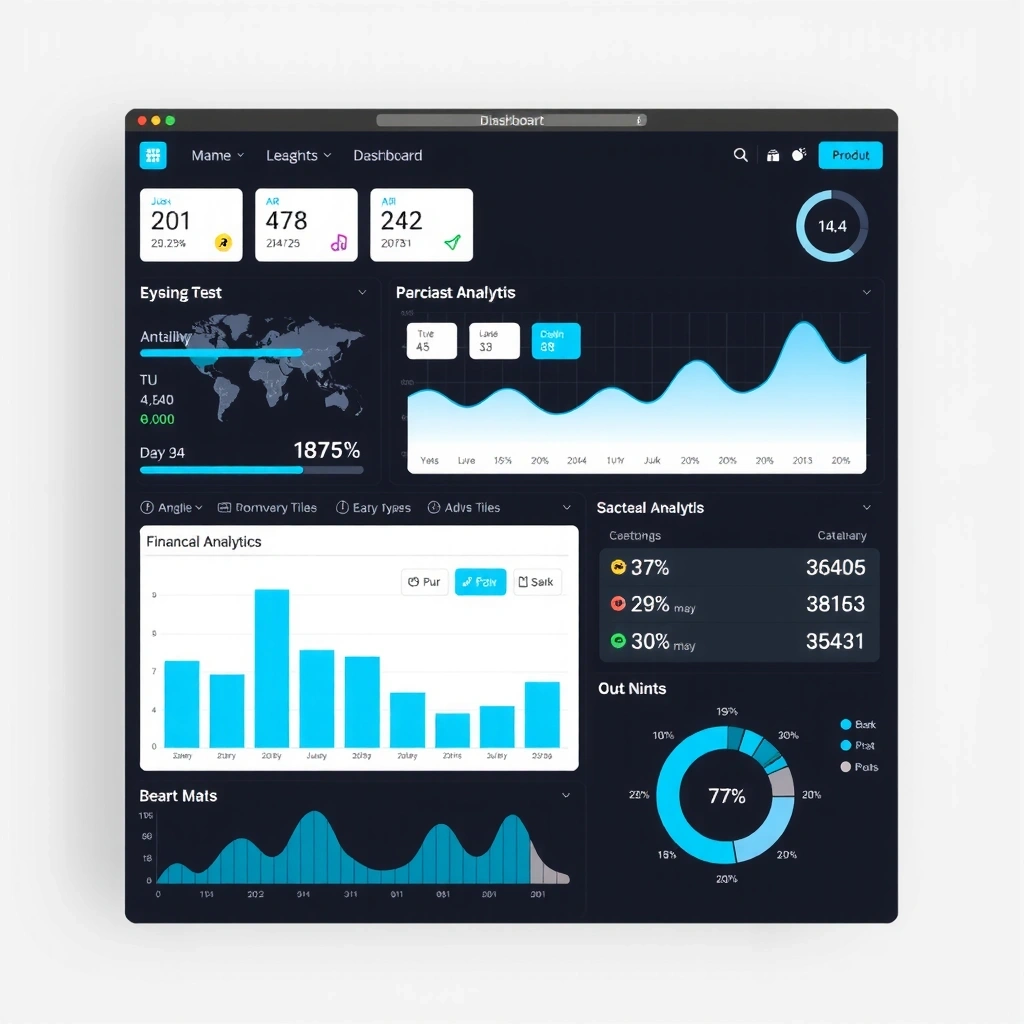 Dashboard de análisis financiero con interfaz espacial