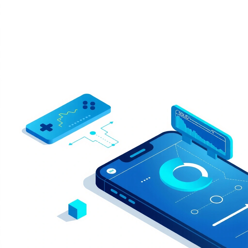 Síntesis visual de gaming y trading con elementos espaciales