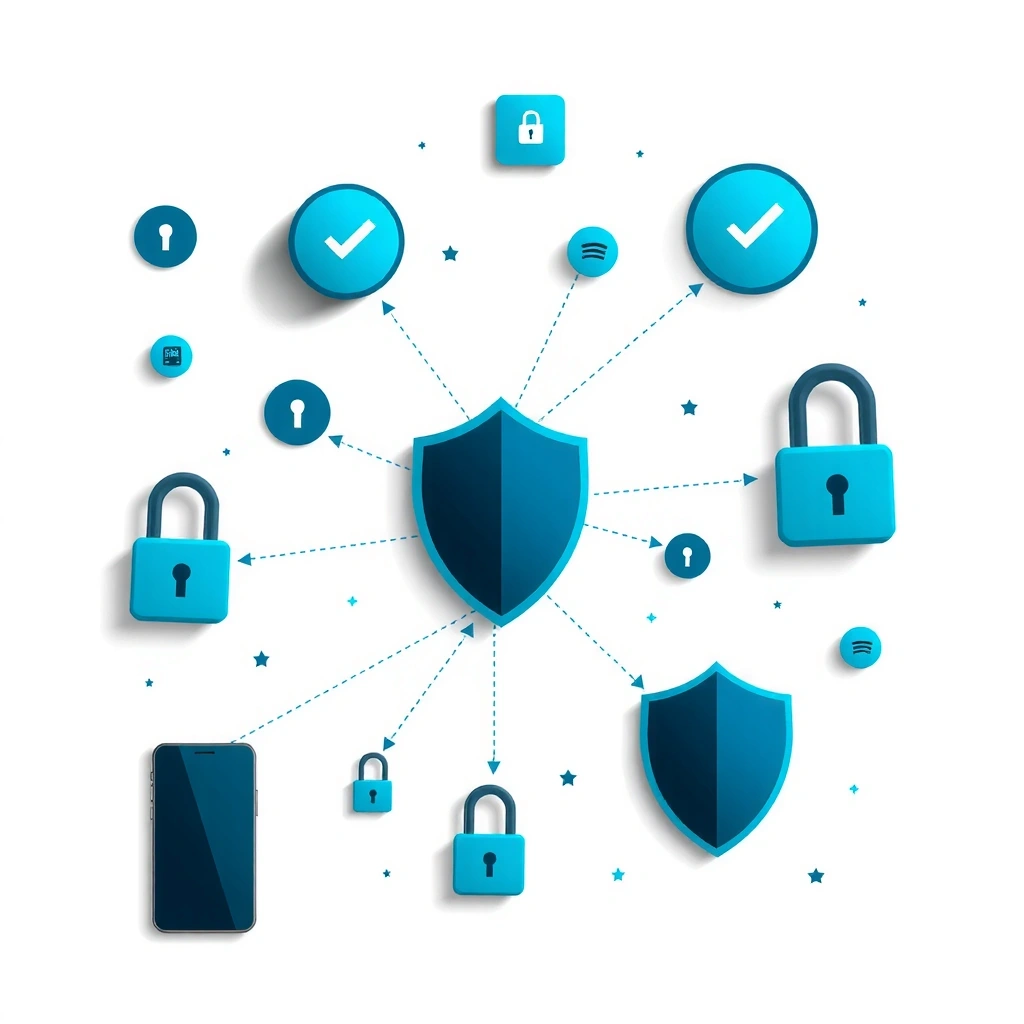 Ilustración de protección de datos y privacidad digital